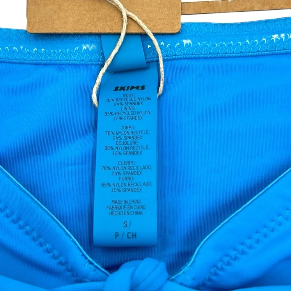 Skims Recycled Swim Long Sleeve Bikini Top Size Small
